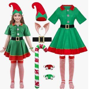 Elf Girl 10-Piece Costume Outfit Set